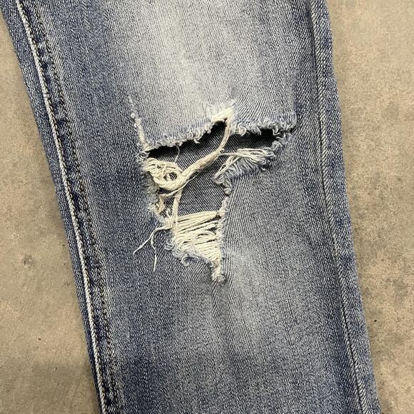 rag & bone/JEAN Capri Jeans Womens 25 Blue Light Wash Distressed Ripped Skinny - Picture 8 of 9